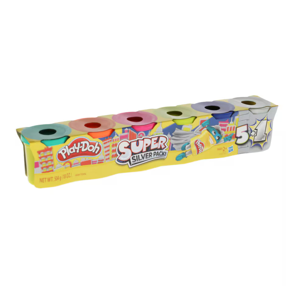 Play-Doh Super Silver Dough Packs, 6-ct.
